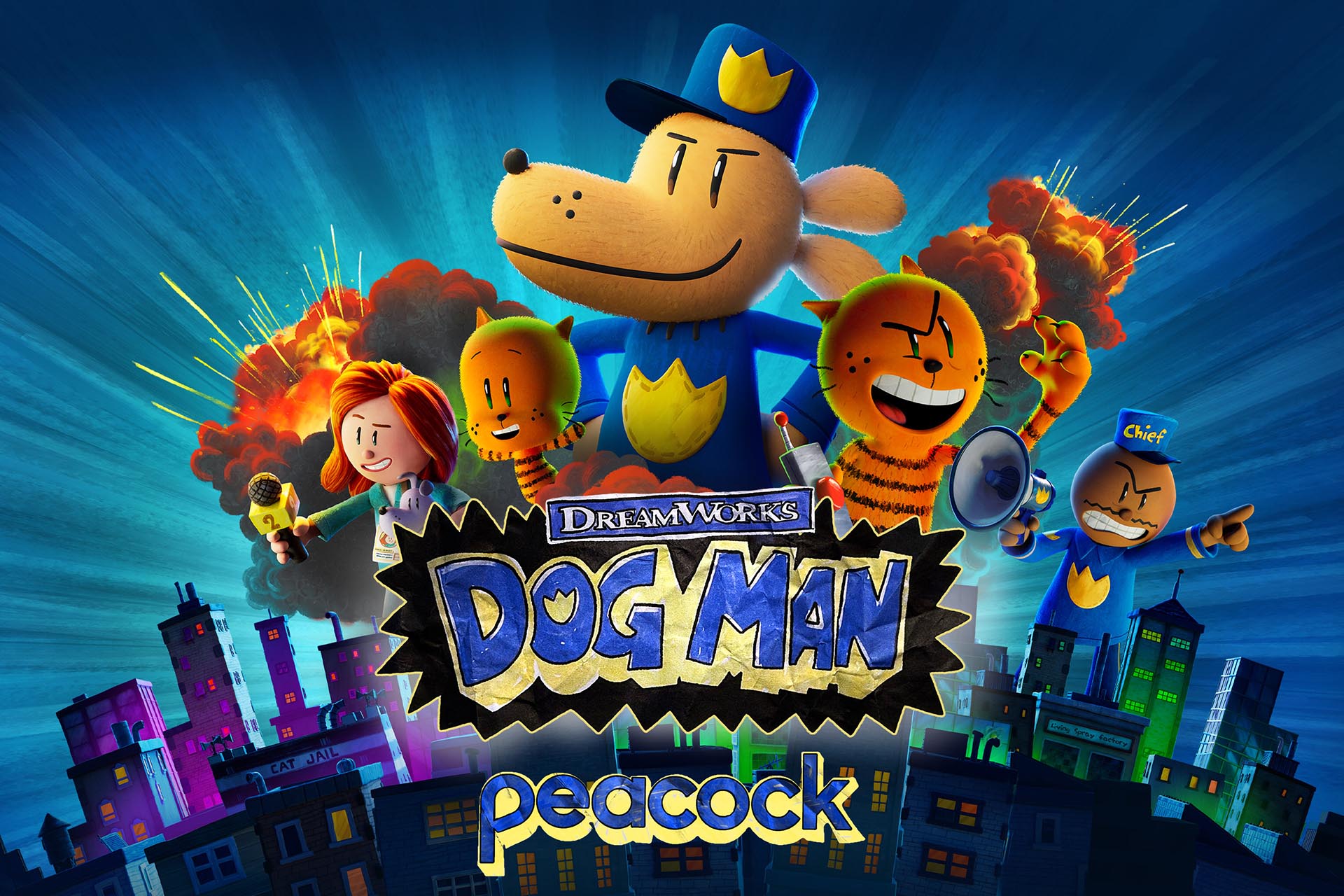 Dog Man Peacock Key Art