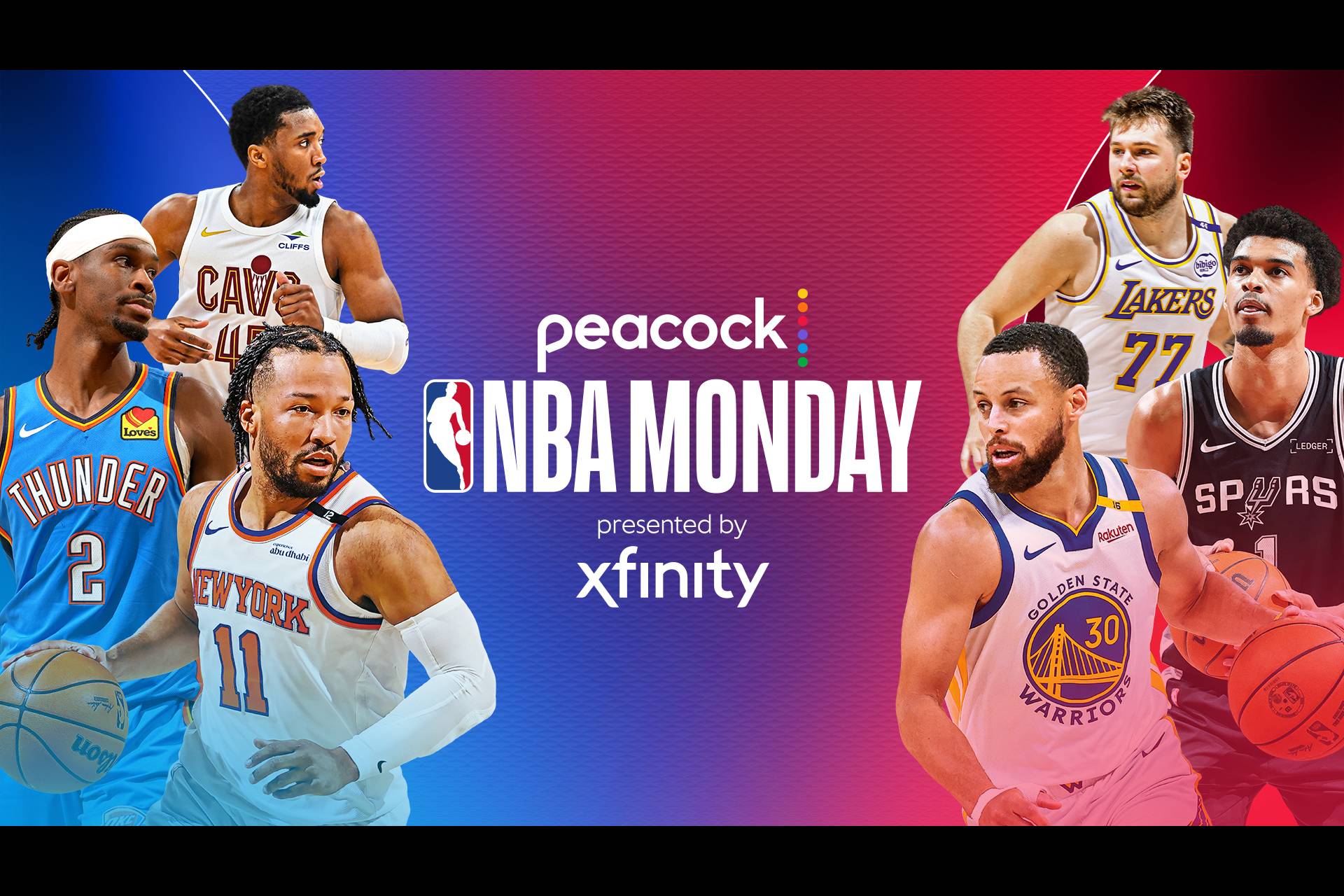Watch NBA Stars in action on Peacock NBA Monday