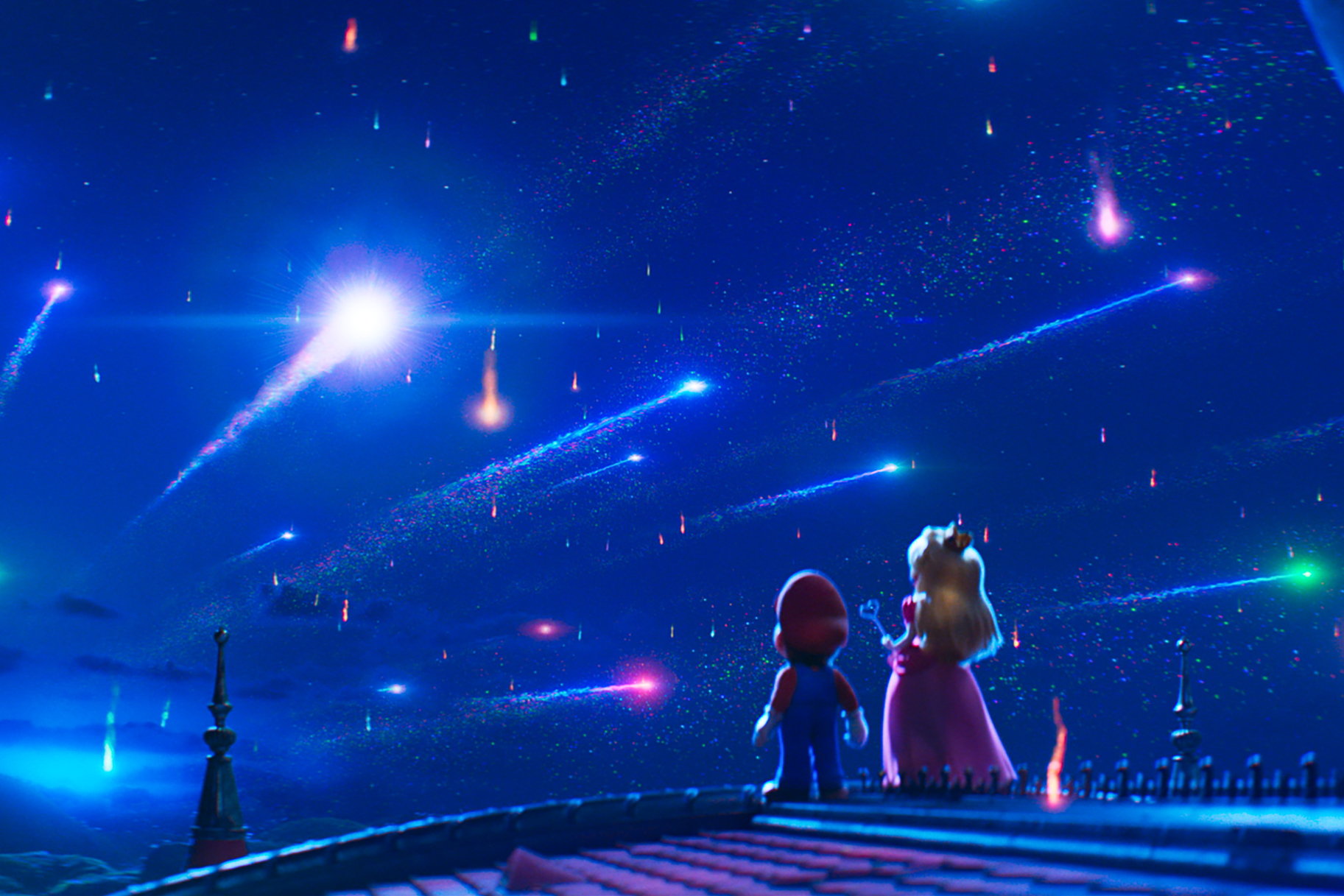 Princess Peach and Mario in Nintendo and Illumination’s The Super Mario Galaxy Movie (2026).
