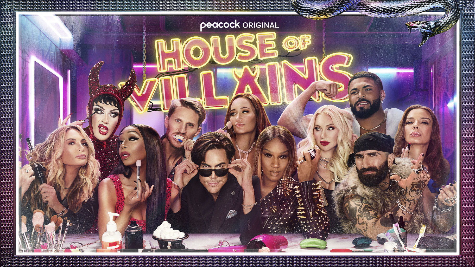The cast shown in the House of Villains Season 3 Key Art.