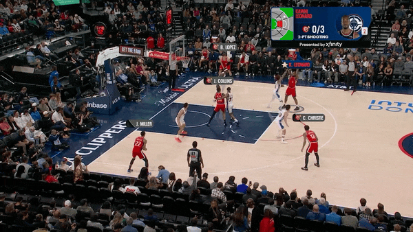 View of basketball game