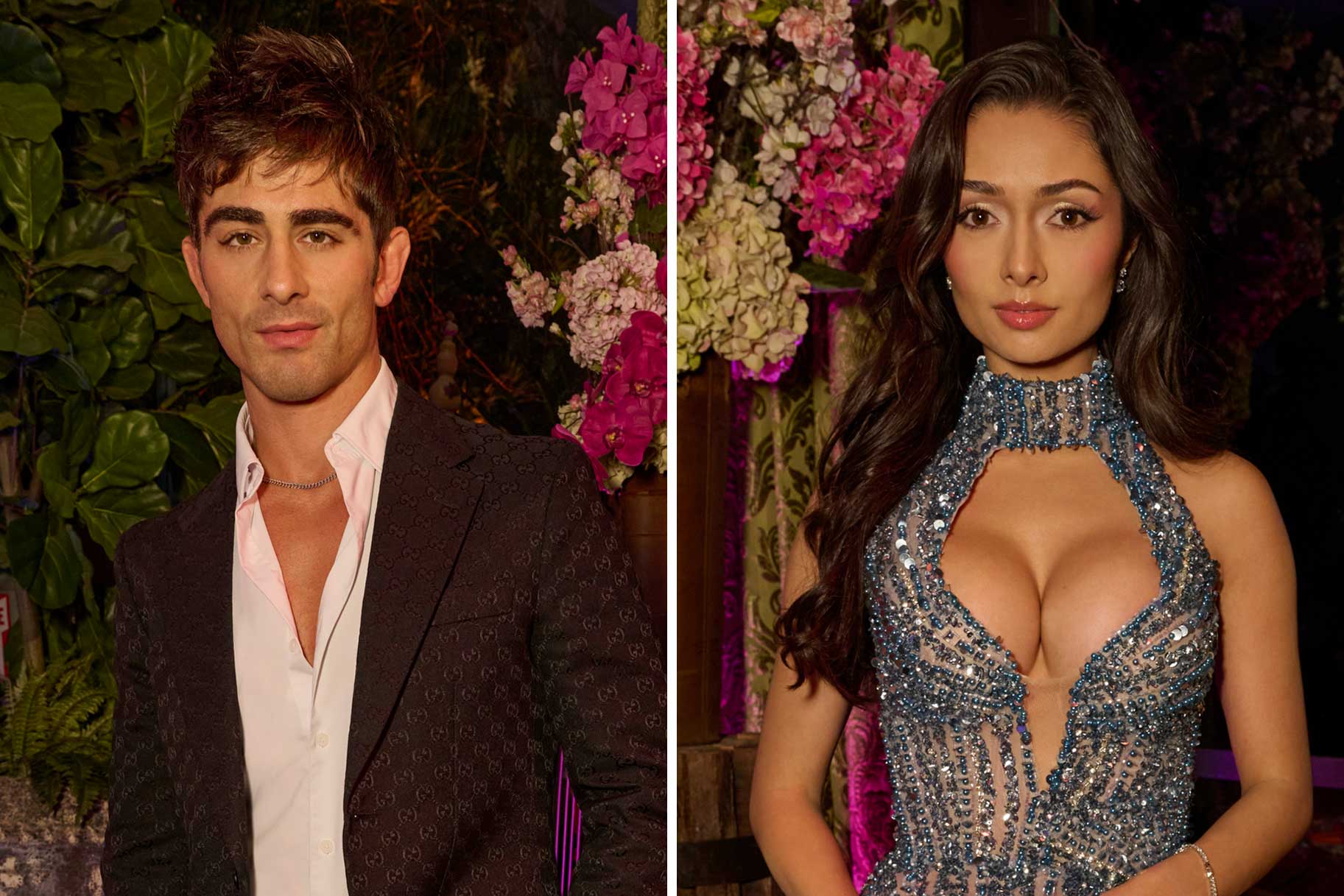 A split of Jason Cohen and Angelica Jensen during the Vanderpump Rules Season 12 Reunion.