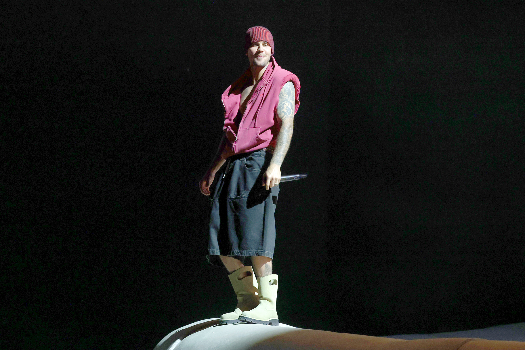 Justin Bieber performs at the Coachella Stage during the 2026 Coachella Valley Music and Arts Festival.
