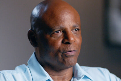 A commentator giving in interview in Field Generals: History of the Black Quarterback Season 1.