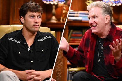 A split of Rob Rausch and Michael Rapaport on The Traitors Season 4 Episode 1.