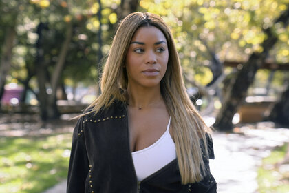 Amaya Espinal walking outside in Love Island: Beyond the Villa Season 2 Episode 3.