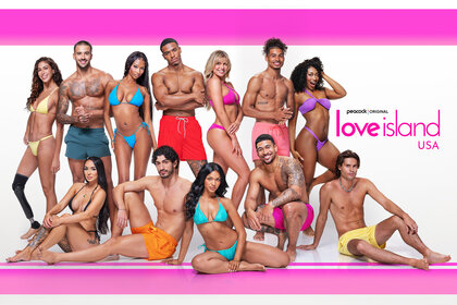 The cast posing together in Love Island USA Season 8.