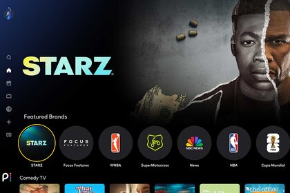 A view of STARZ programming available on the Peacock streaming app
