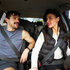 Felipe Cruz and Tori Dahl driving in a car together.