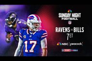 Lamar Jackson of the Ravens will face Josh Allen of the Bills on Sunday Night Football at 7p ET on Peacock and NBC