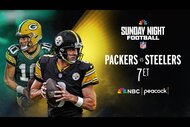 Jordan Love will face Aaron Rodgers on Sunday Night Football: Packers vs. Steelers at 7p ET on Peacock and NBC