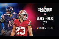 The Chicago Bears face the San Francisco 49ers on Sunday Night Football LIVE at 7p ET on Peacock and NBC
