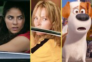 A split of Etta from M.I.A, The Bride from Kill Bill: The Whole Bloody Affair (2004), and Max from The Secret Life of Pets (2016).
