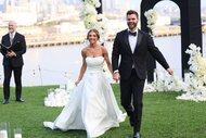 Courtney Landis and Nick Unlenhuth walking down the aisle on Married at First Sight Season 20 Episode 2.