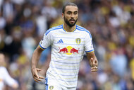 Dominic Calvert-Lewin of Leeds United running on the pitch during a match.