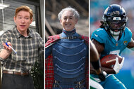 A split of The Paper, The Traitors: New Blood, and NFL player Brian Thomas Jr.