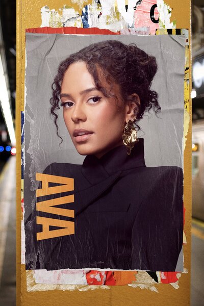 Ava Dash on a poster in a NYC street.