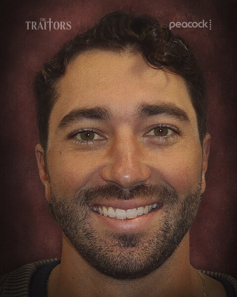 Joey Graziadei's cast portrait in The Traitors Season 6.