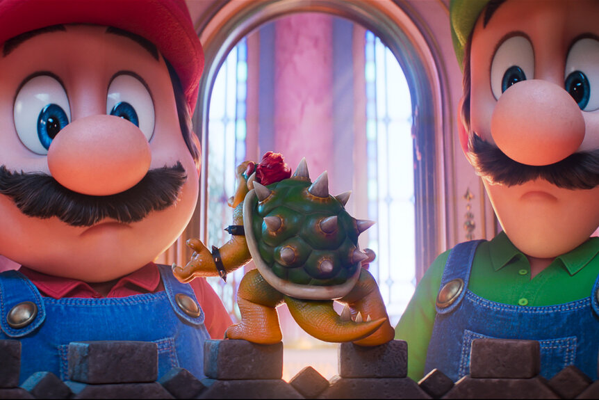 Mario, Luigi and Bowser Jr. in Nintendo and Illumination’s The Super Mario Galaxy Movie (2026).