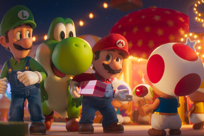 Luigi, Yoshi, Mario and Toad, in Nintendo and Illumination’s The Super Mario Galaxy Movie (2026).
