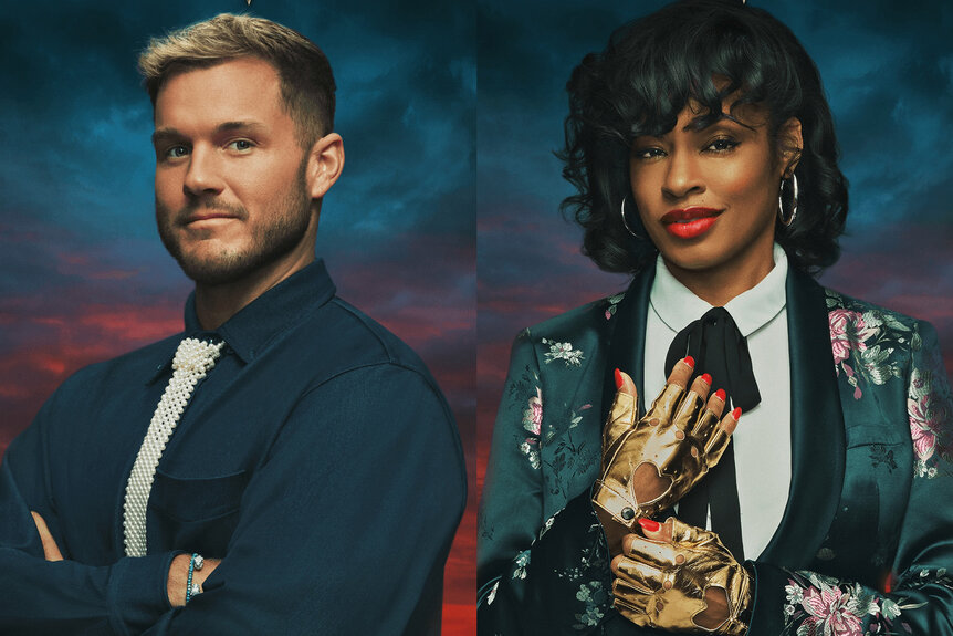 A split of Colton Underwood and&nbsp;Tiffany Mitchell on The Traitors Season 4.