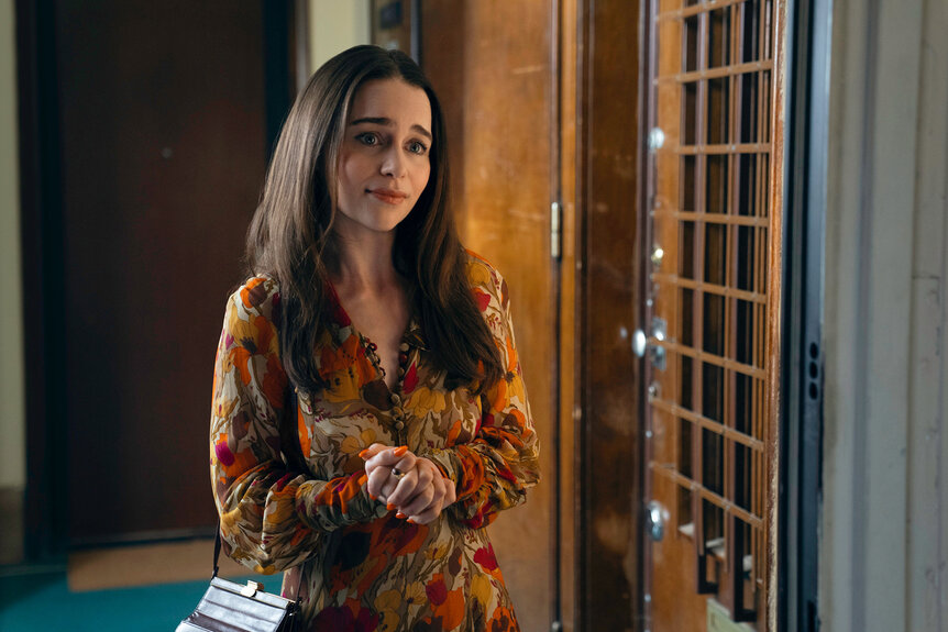 Bea with her hands folded in PONIES Season 1 Episode 6.