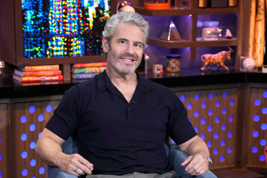 Andy Cohen on the set of Watch What Happens Live With Andy Cohen