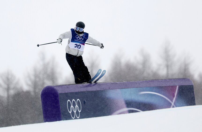 Linshan Han trains freestyle skiing for the Milano Cortina 2026 Winter Olympics.