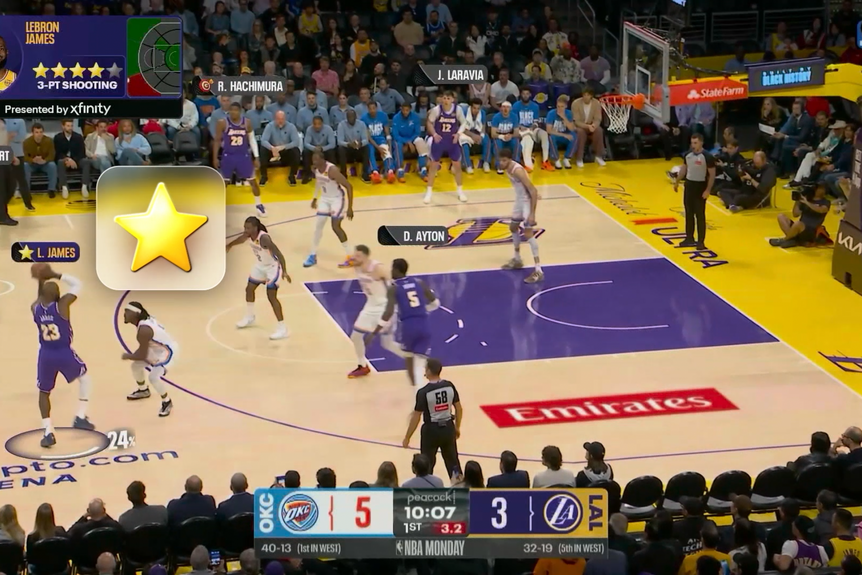 View of basketball game