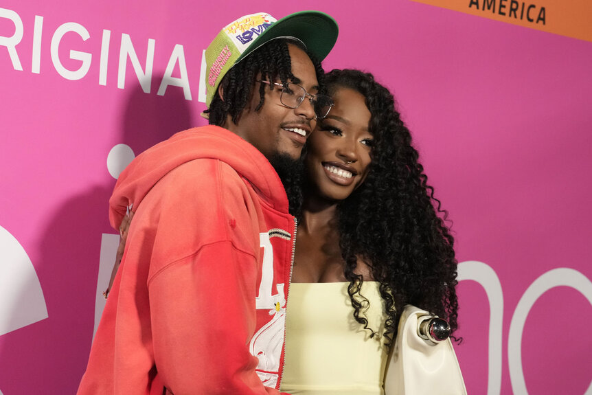 Kordell Beckham and Serena Page in Love Island: Beyond the Villa Season 1.