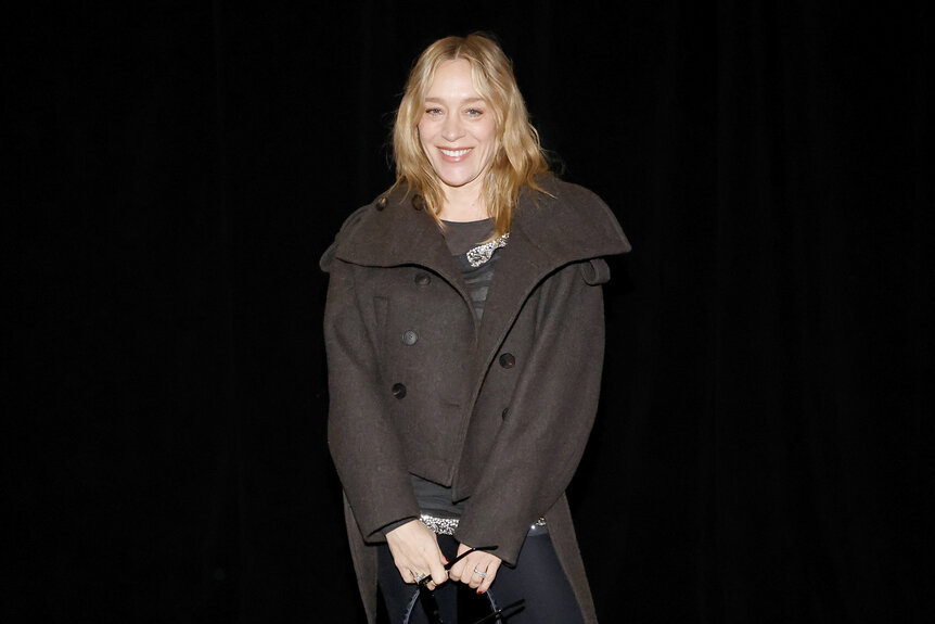 Chloe Sevigny walks the runway at 7 For All Mankind during New York Fashion Week.