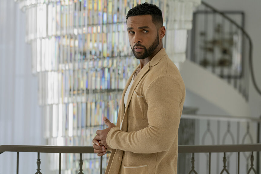 Marcus (Lucien Laviscount) looking away in Strung (2026).