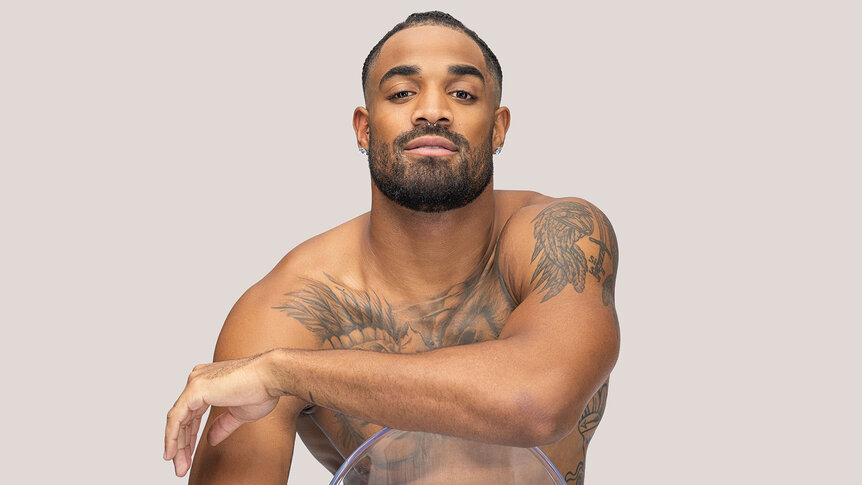 Ryan casa amor bombshell portrait in Love Island USA Season 8.